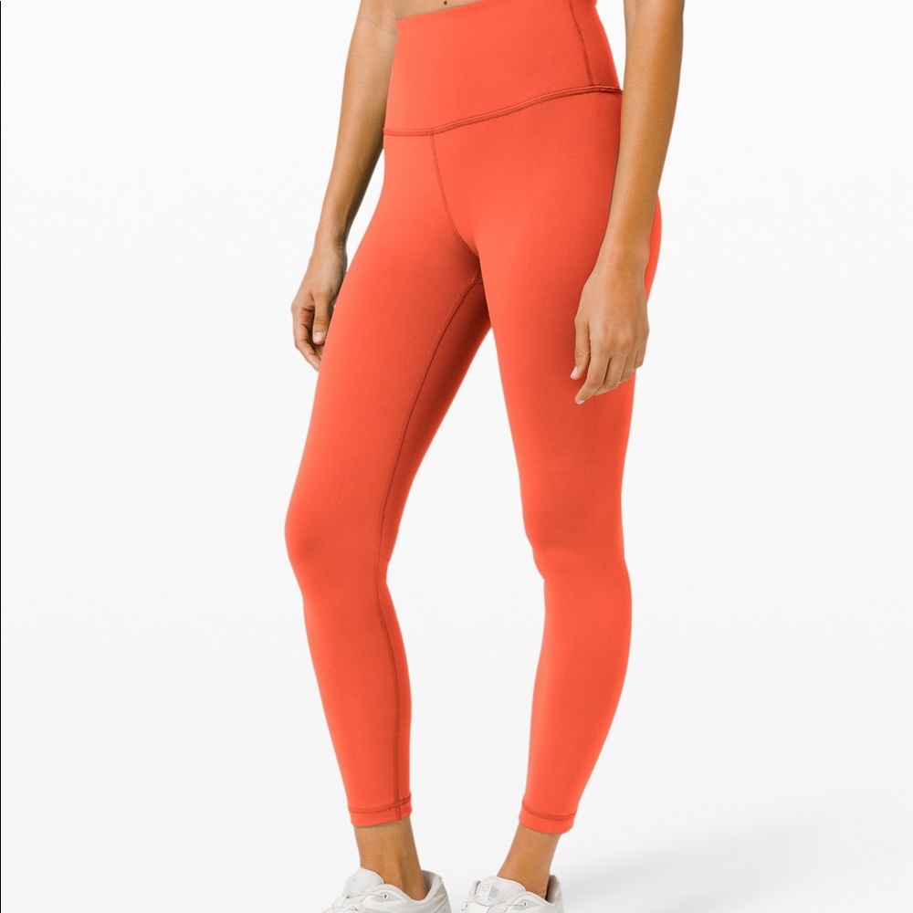 Lululemon Orange 25” Wunder Train HR